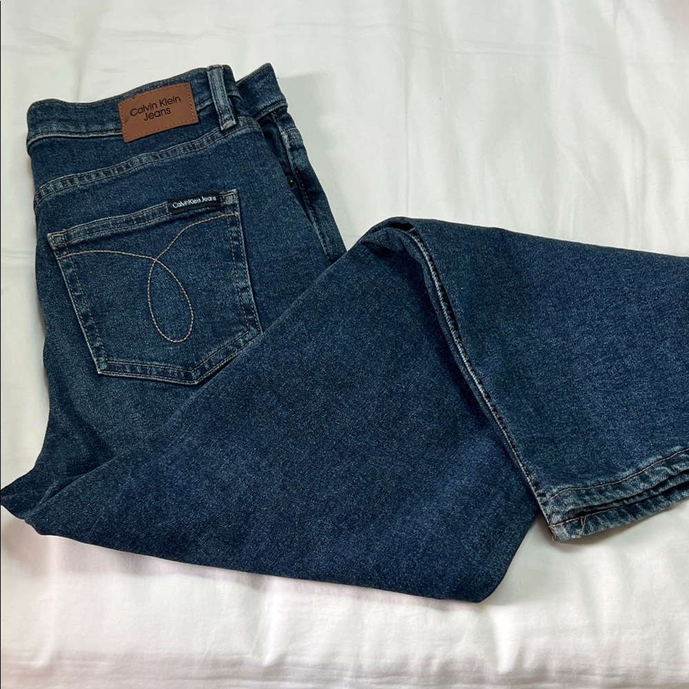 Calvin Klein Women's Dark Blue Straight Jeans